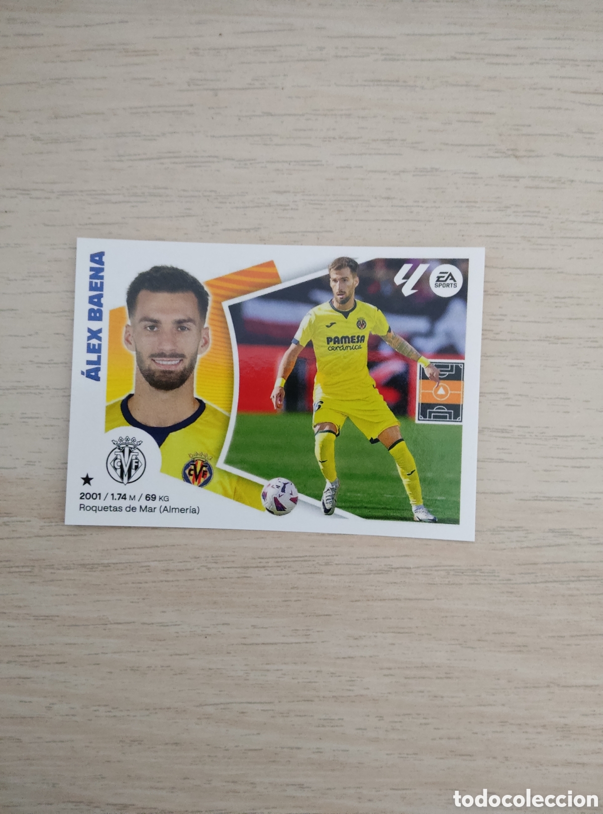 Cromos de f&uacute;tbol: 15 ALEX BAENA VILLARREAL LIGA ESTE 2024 2025