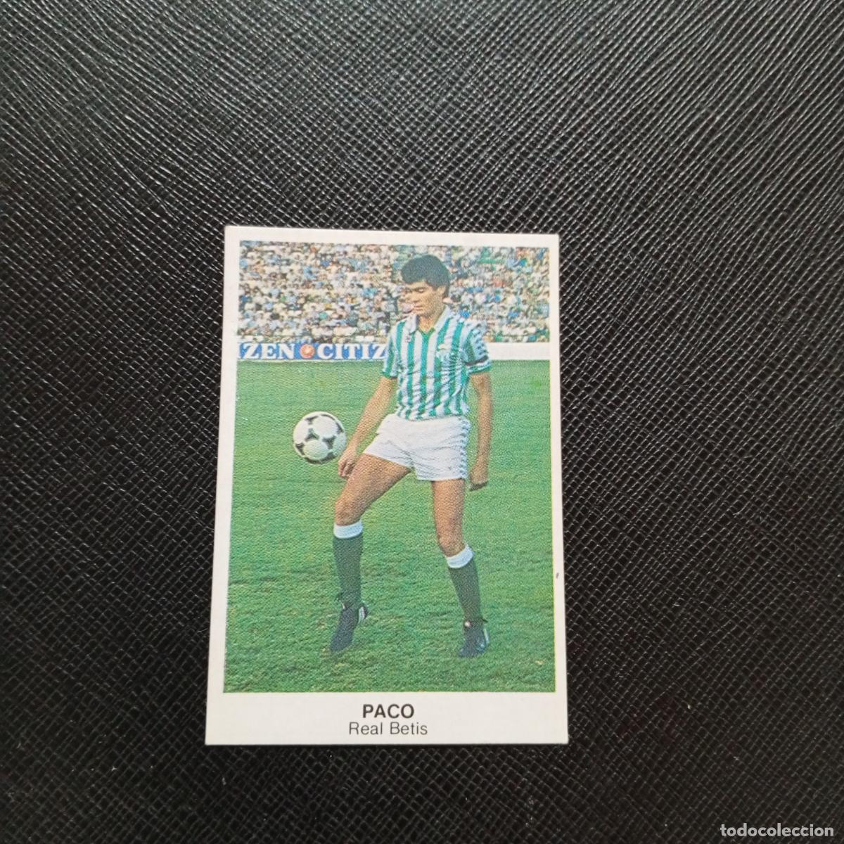 Cromos de f&uacute;tbol: PACO REAL BETIS CANO 1983 1984 CROMO FUTBOL 83 84 LIGA - DESPEGADO - A25 PG35 FICHAJE 33