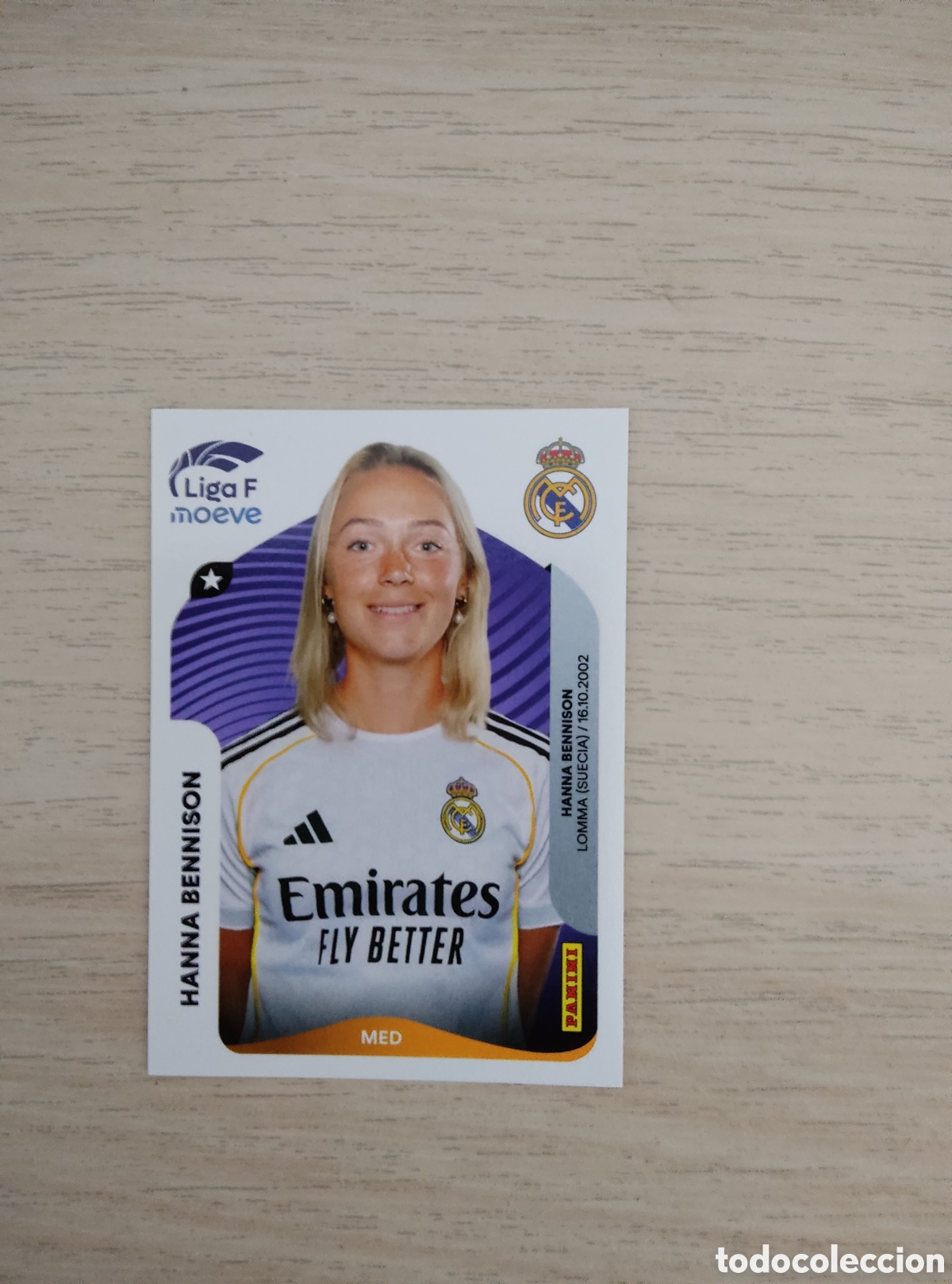 Cromos de f&uacute;tbol: 272 B HANNA BENNISON REAL MADRID LIGA F 2025 2026