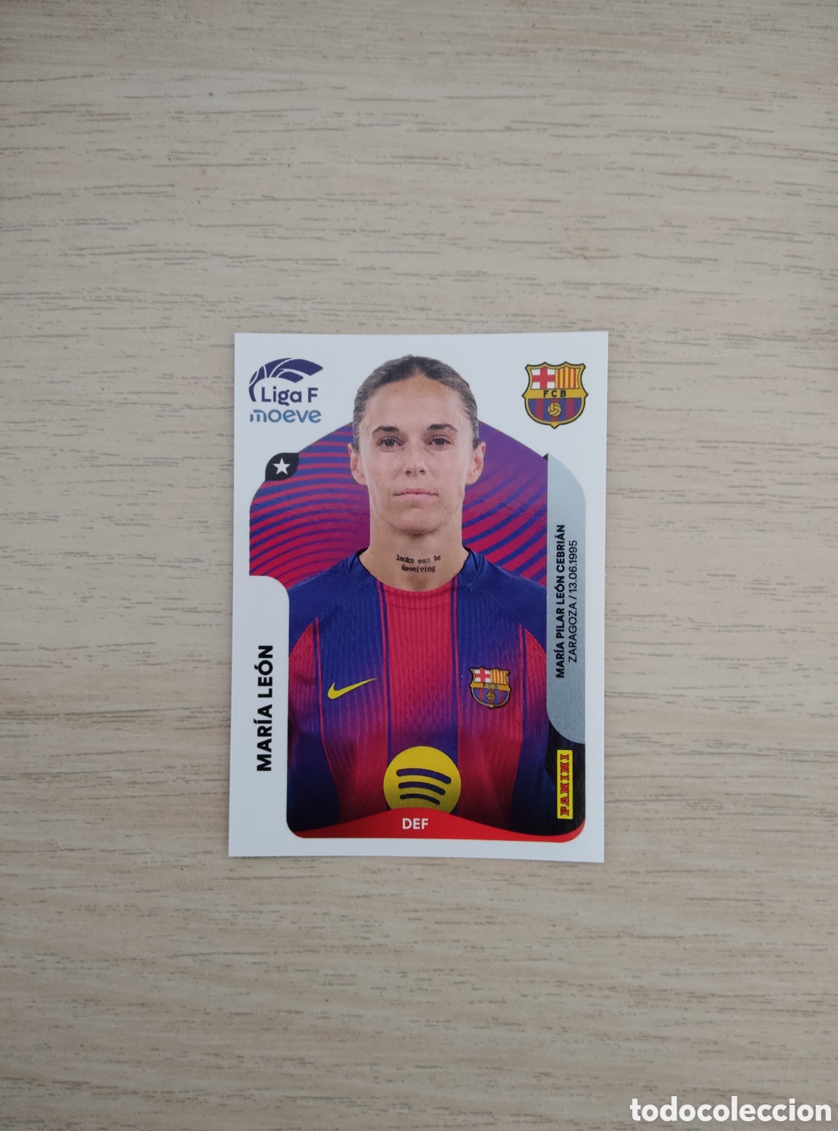 Cromos de f&uacute;tbol: 90 MARIA LEON BARCELONA LIGA F 2025 2026
