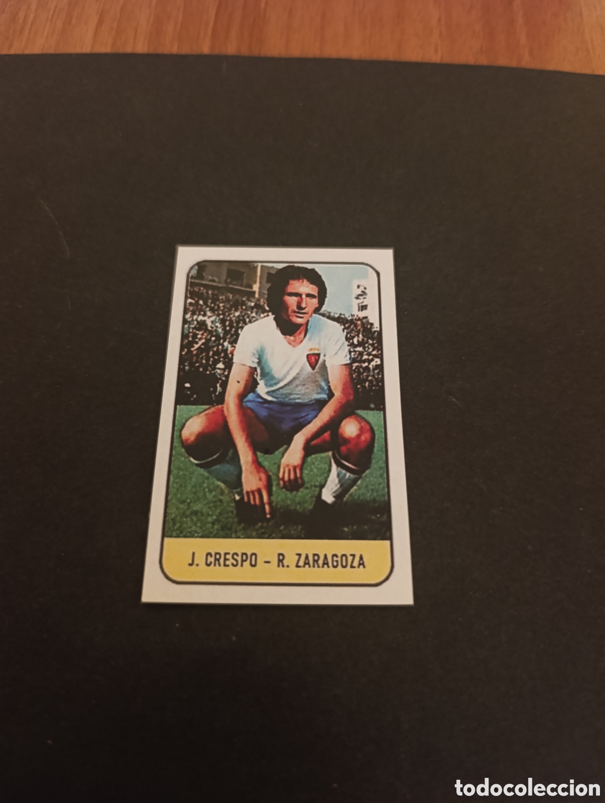 Fu&szlig;ball-Sticker: Cromo Crespo Real Zaragoza Liga Este 78 79, ampliaci&oacute;n de la colecci&oacute;n.