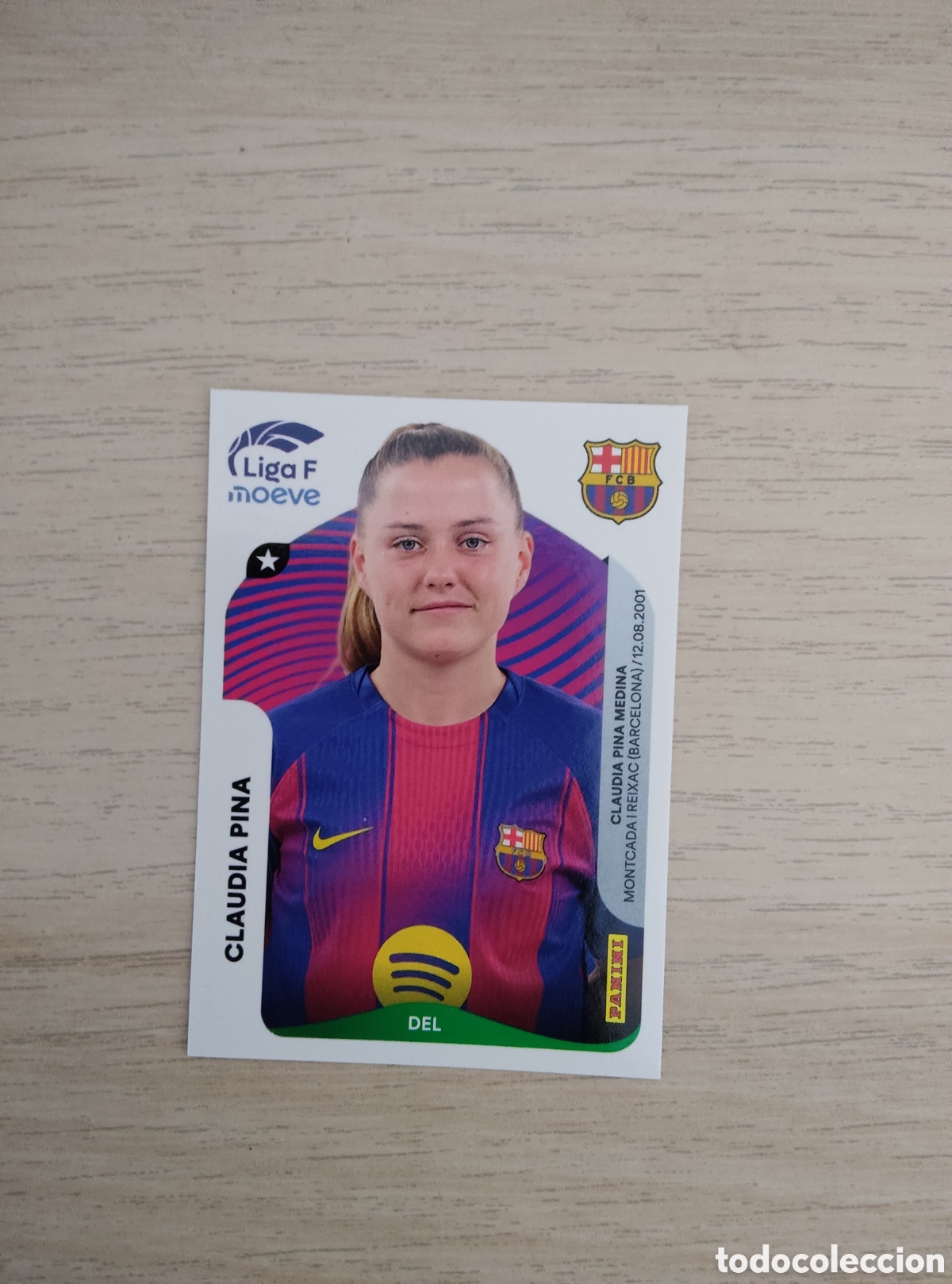 Fu&szlig;ball-Sticker: 98 CLAUDIA PINA BARCELONA LIGA F 2025 2026