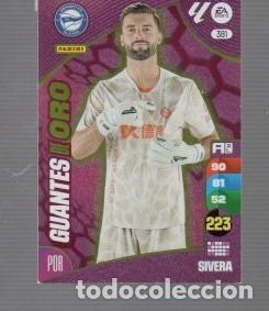 Fu&szlig;ball-Sticker: CROMO DE XL ADRENALYN DE PANINI DEL A&Ntilde;O 2024 / 25 DEL ALAVES GUANTES DE ORO SIVERA N&ordm; 381