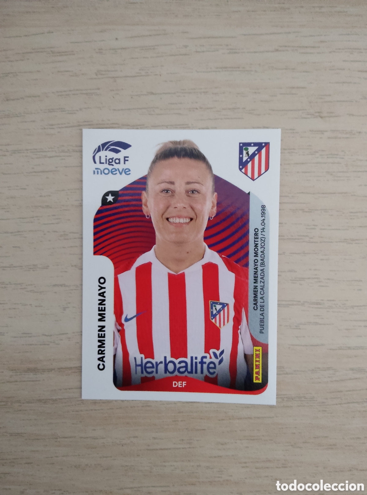 Cromos de f&uacute;tbol: 47B CARMEN MENAYO ATLETICO MADRID LIGA F 2025 2026