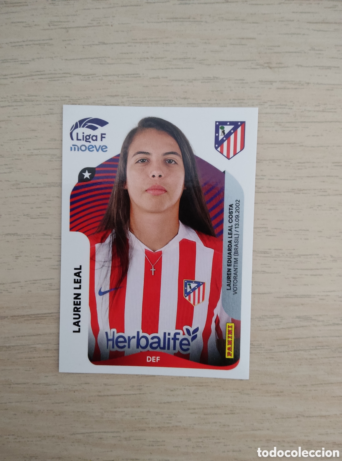Cromos de f&uacute;tbol: 48 LAUREN LEAL ATLETICO MADRID LIGA F 2025 2026