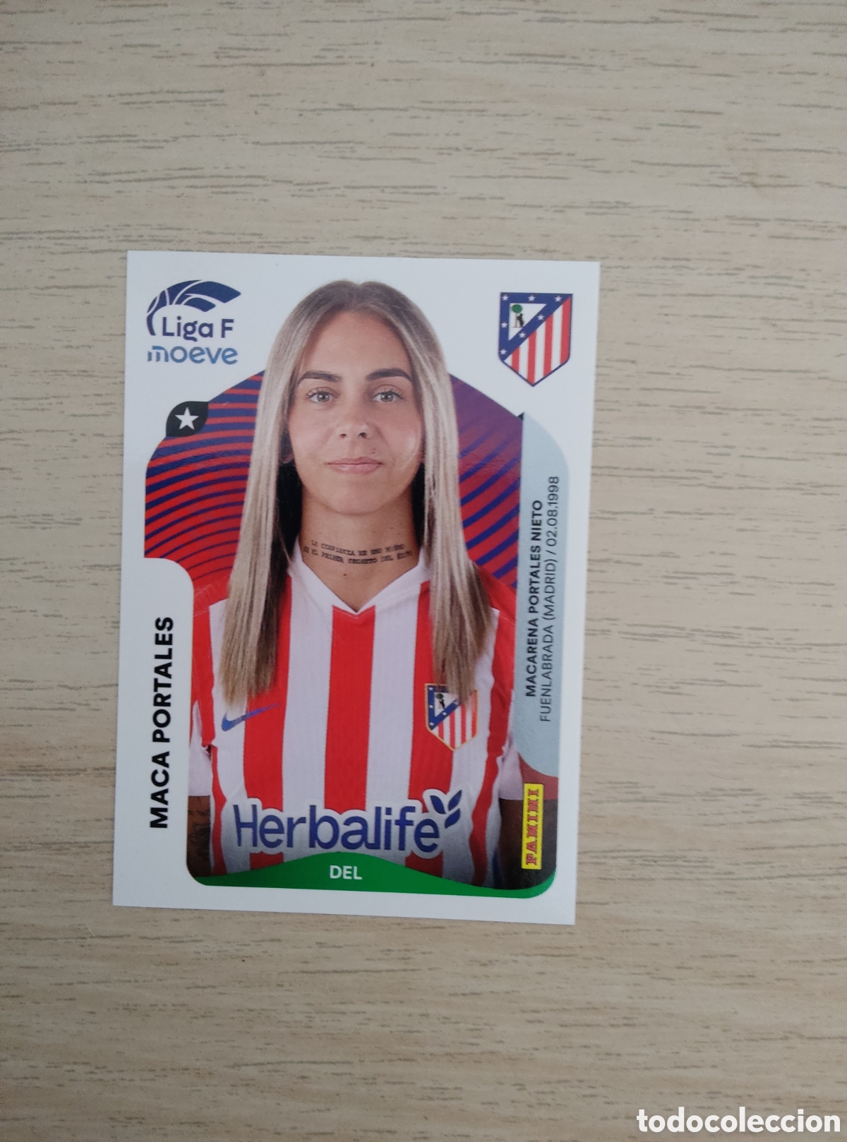 Cromos de f&uacute;tbol: 56 MACA PORTALES ATLETICO MADRID LIGA F 2025 2026