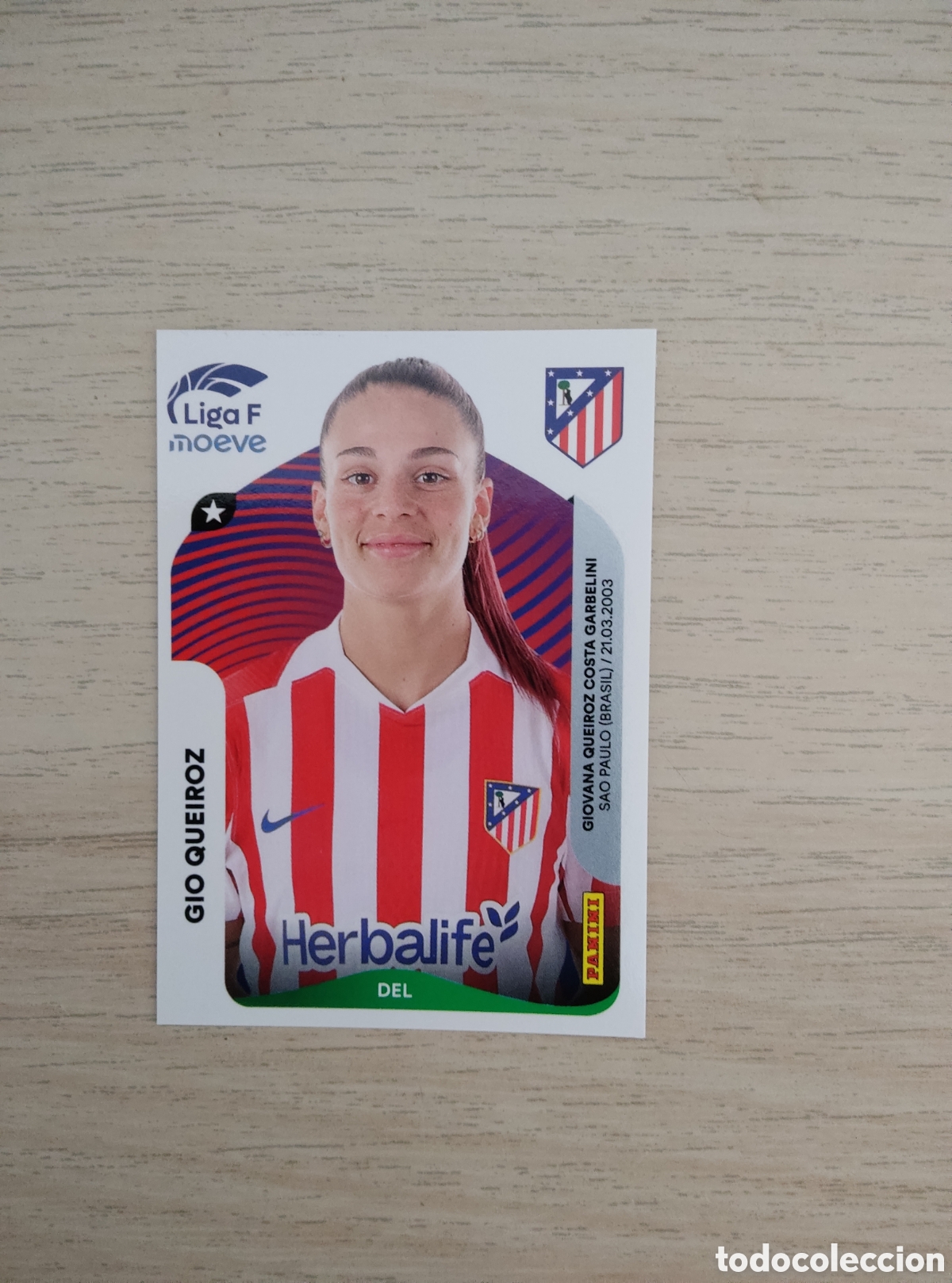 Cromos de f&uacute;tbol: 58 GIO QUEIROZ ATLETICO MADRID LIGA F 2025 2026