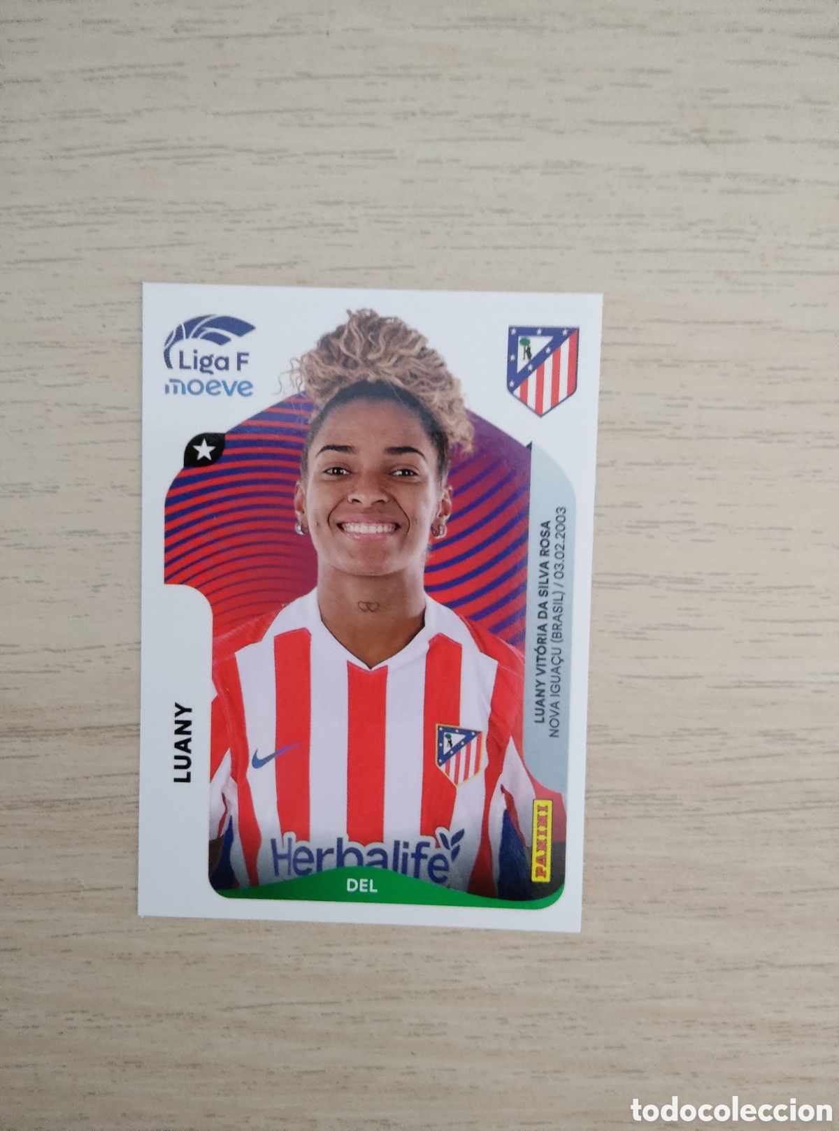 Cromos de f&uacute;tbol: 59 LUANY ATLETICO MADRID LIGA F 2025 2026