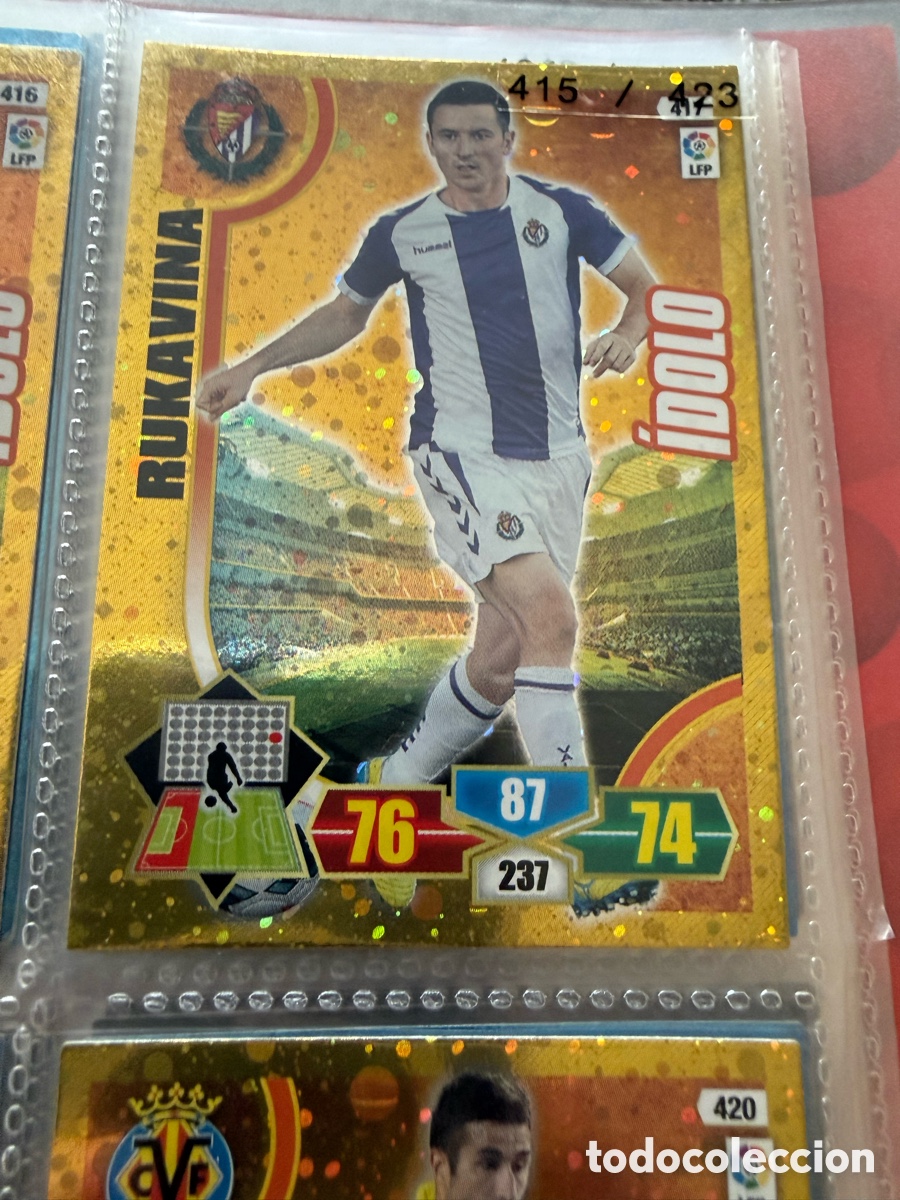 Cromos de f&uacute;tbol: Adrenalyn XL 2013-14. RUKAVINA. &Iacute;DOLO