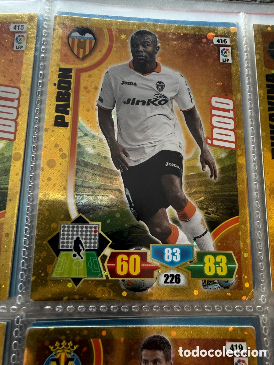 Football Stickers: Adrenalyn XL 2013-14. PABON. &Iacute;DOLO