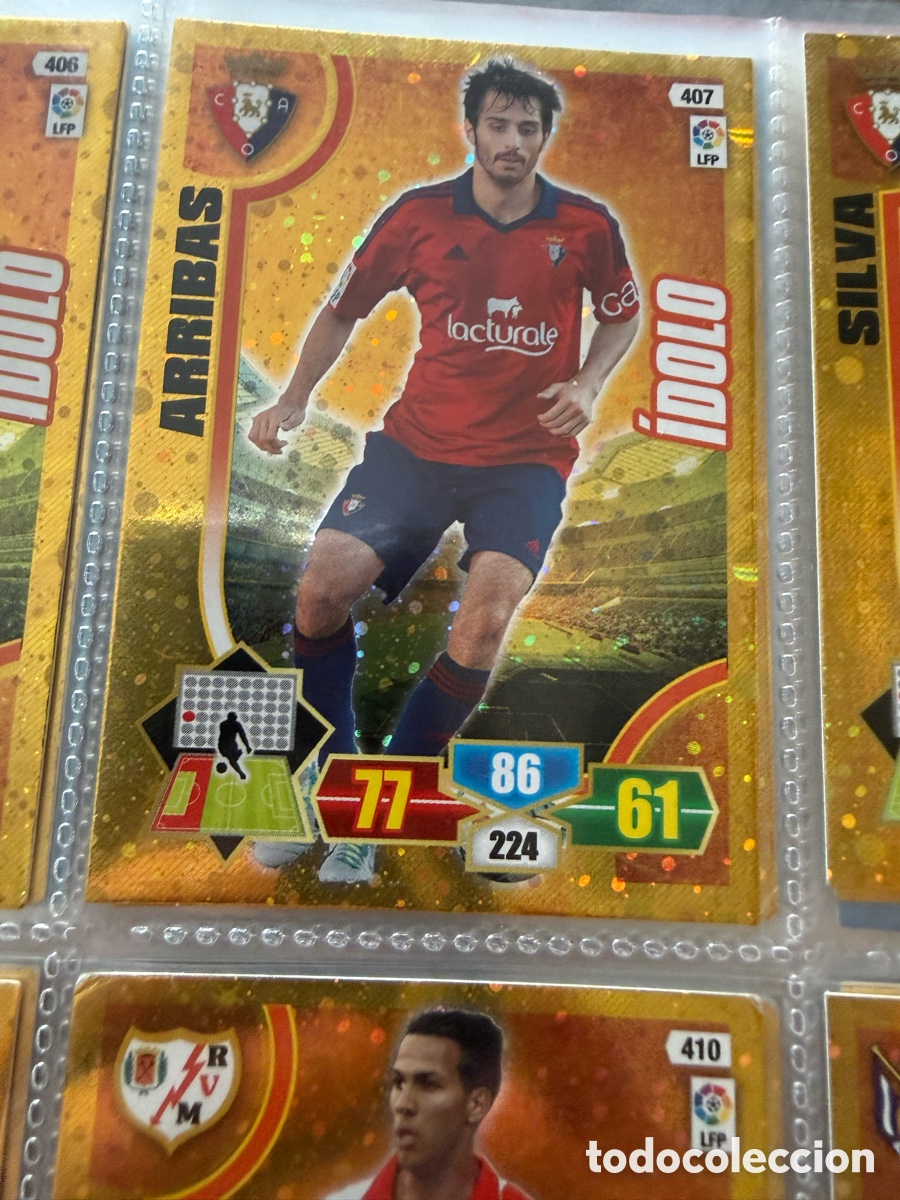 Fu&szlig;ball-Sticker: Adrenalyn XL 2013-14. ARRIBAS. &Iacute;DOLO