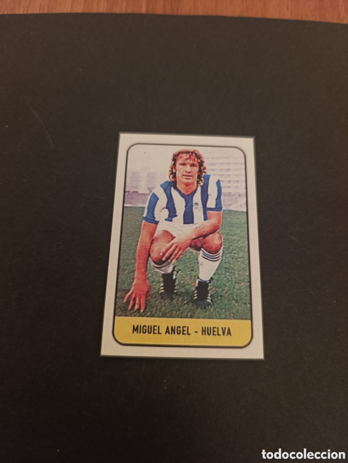Cartes &agrave; collectionner de Football: Cromo Miguel &Aacute;ngel Recreativo de Huelva Liga Este 78 79, ampliaci&oacute;n de la colecci&oacute;n.