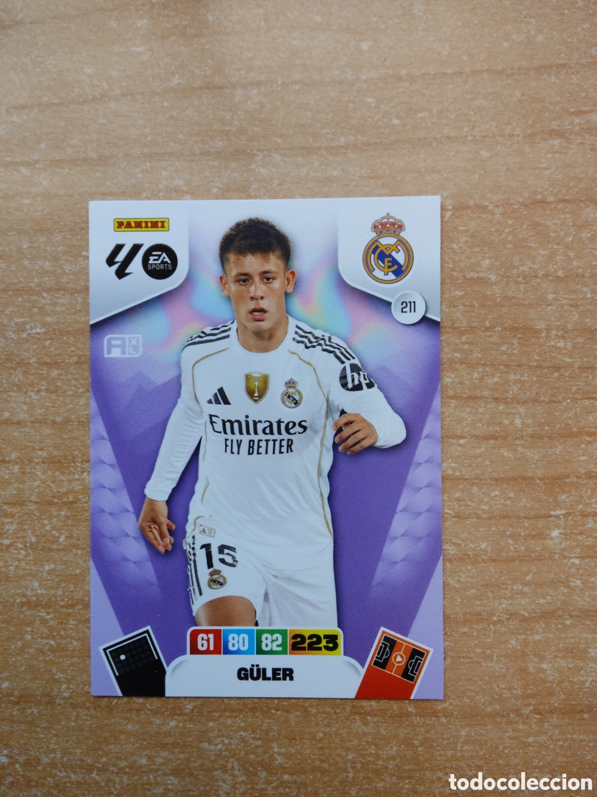 Cromos de f&uacute;tbol: 211 G&Uuml;LER REAL MADRID ADRENALYN XL LIGA 2025 2026
