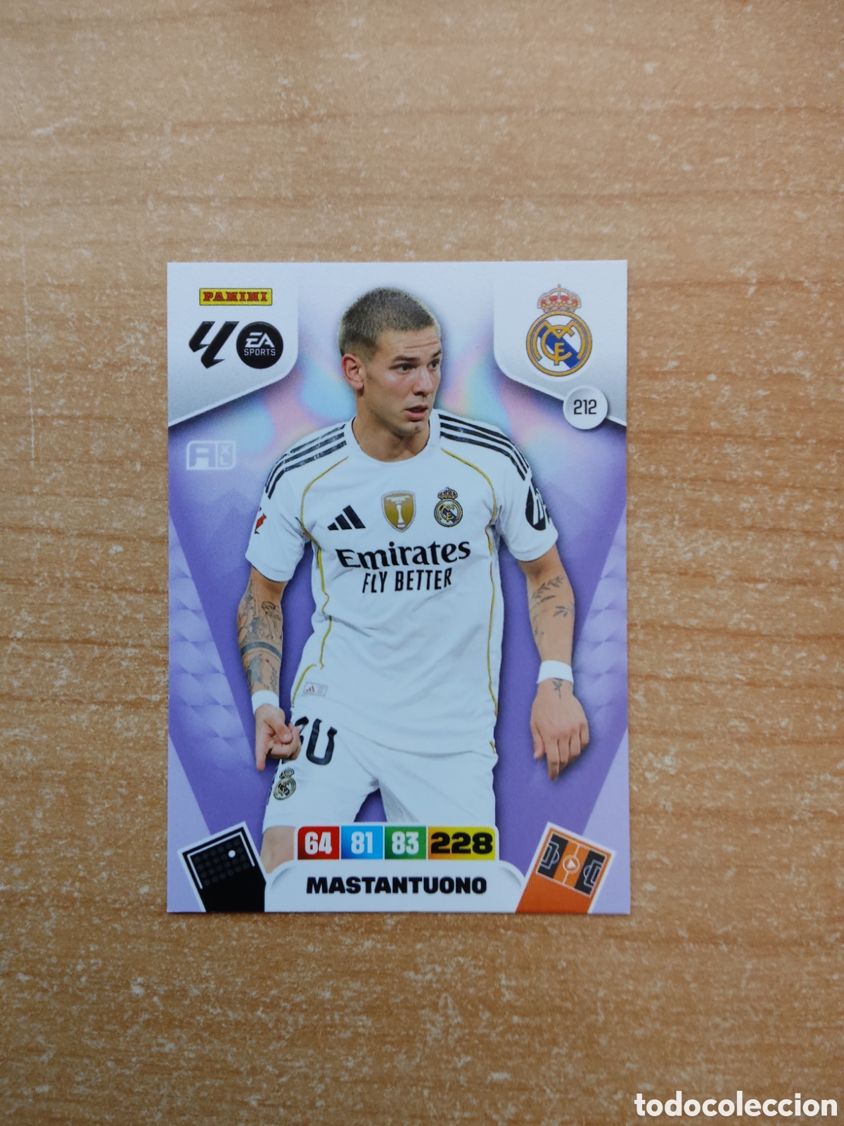 Cromos de f&uacute;tbol: 212 MASTANTUONO REAL MADRID ADRENALYN XL LIGA 2025 2026
