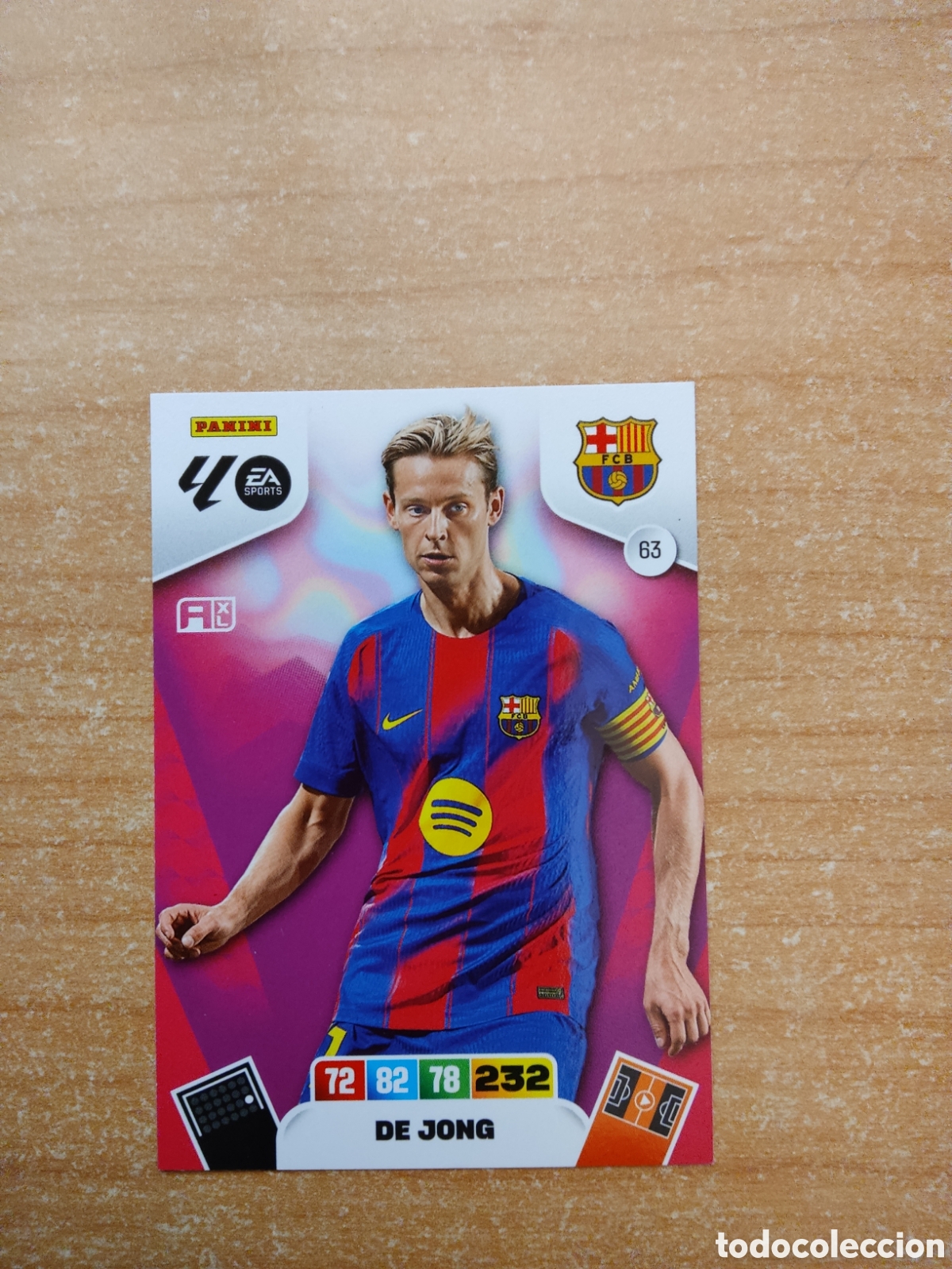 Cromos de f&uacute;tbol: 63 FRENKIE DE JONG BARCELONA ADRENALYN XL LIGA 2025 2026