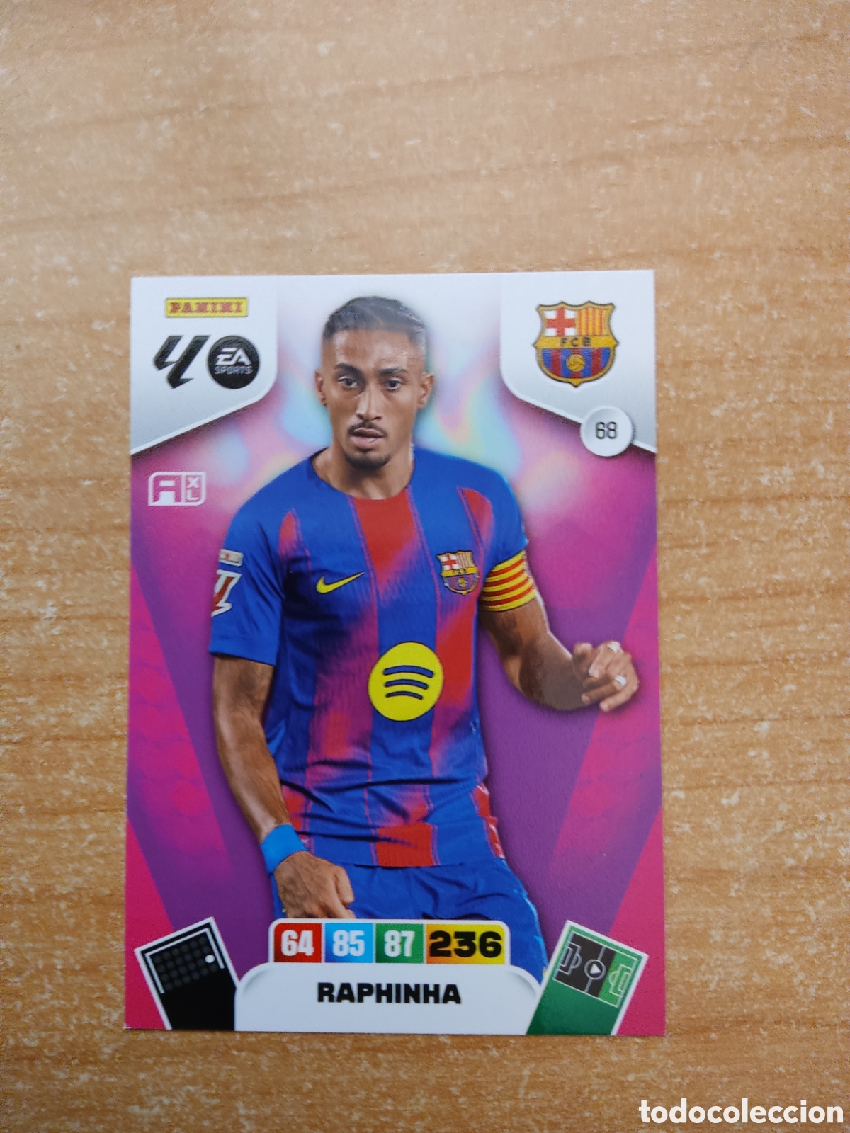 Cromos de f&uacute;tbol: 68 RAPHINHA BARCELONA ADRENALYN XL LIGA 2025 2026