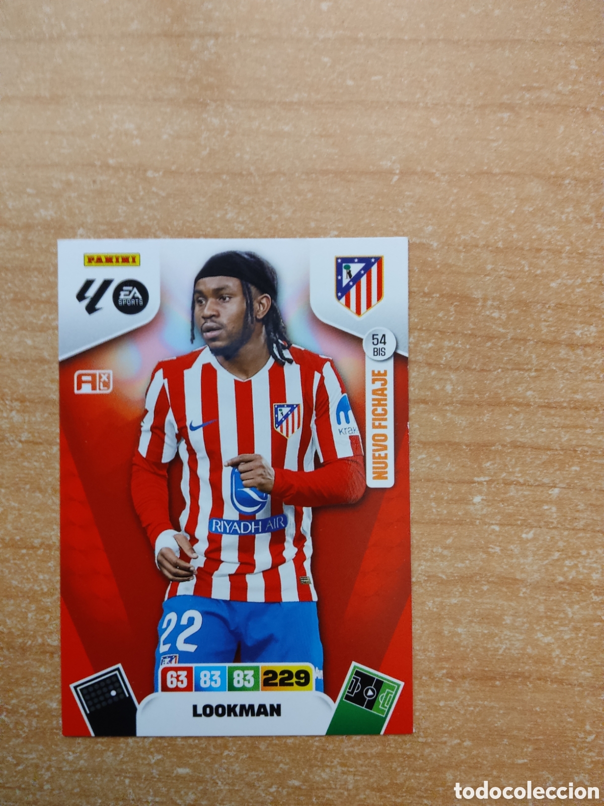 Fu&szlig;ball-Sticker: 54 BIS LOOKMAN ATLETICO MADRID NUEVO FICHAJE ADRENALYN XL LIGA 2025 2026