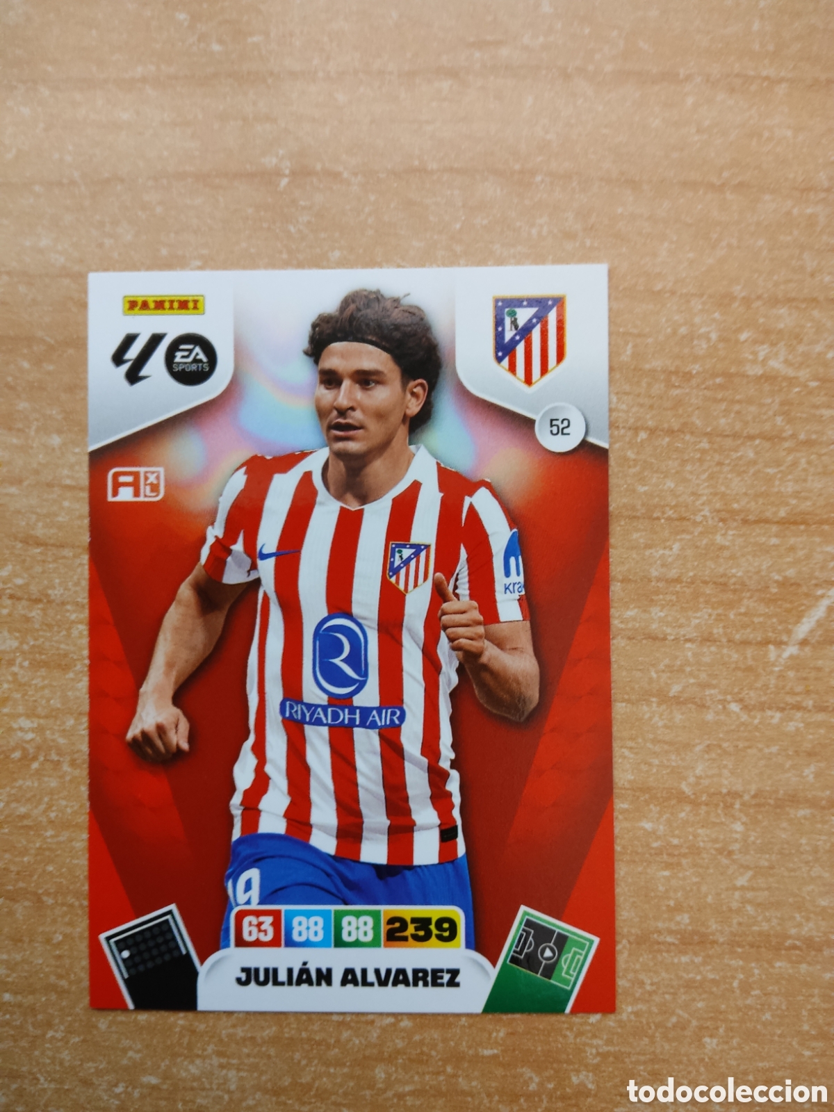 Football Stickers: 52 JULIAN ALVAREZ ATLETICO MADRID ADRENALYN XL LIGA 2025 2026