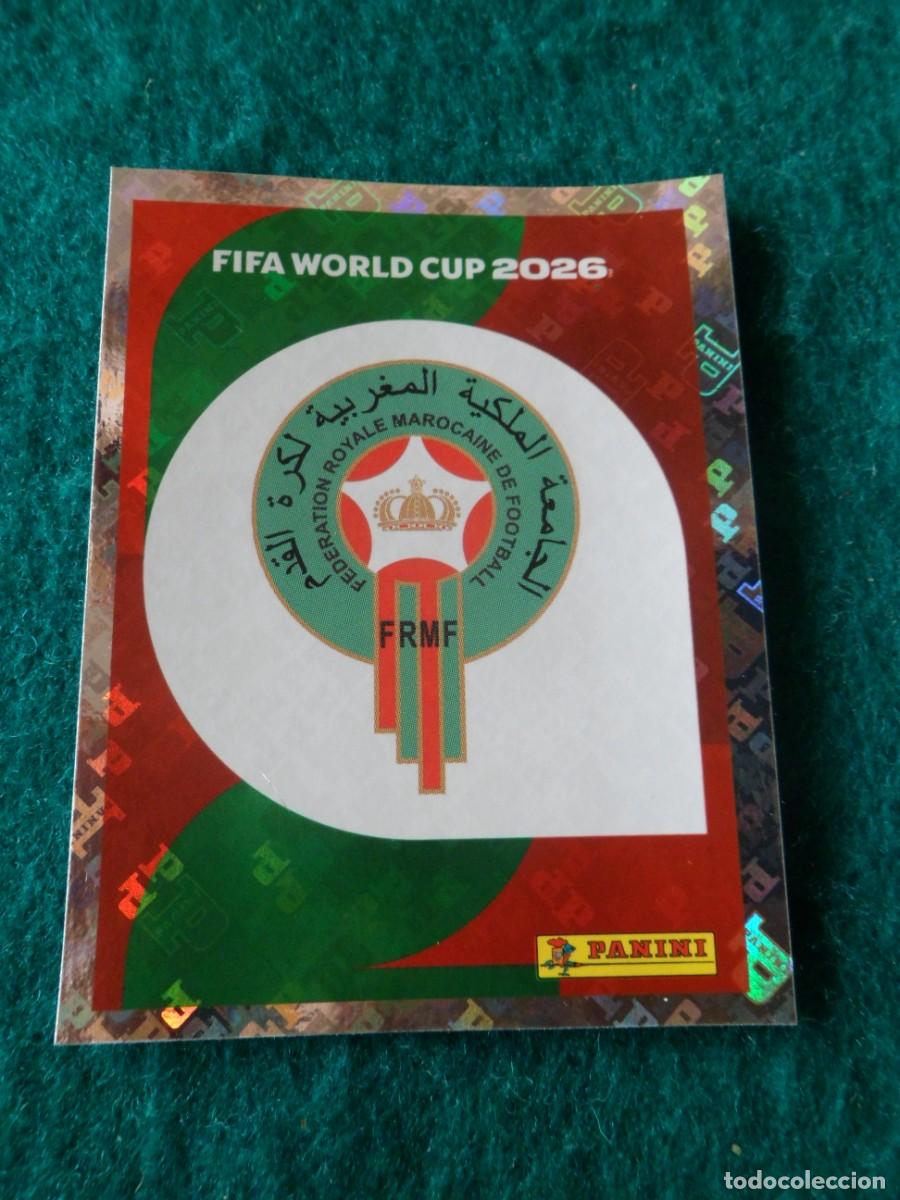 Cromos de f&uacute;tbol: CROMO FIFA WORLD CUP 2026. PANINI. LOGO MARRUECOS. MAR 1