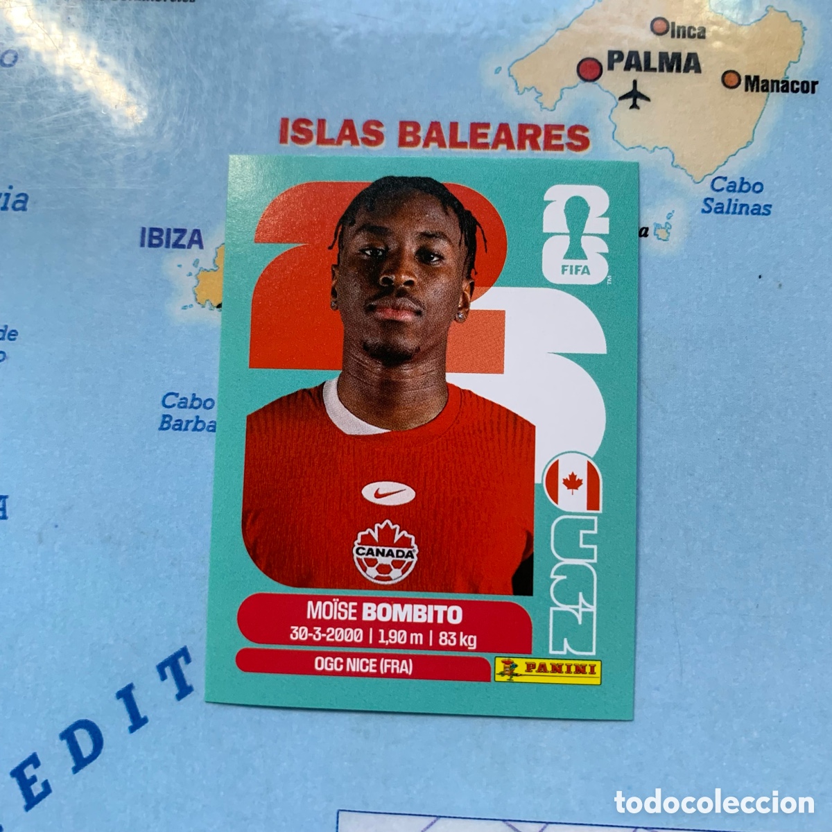 Fu&szlig;ball-Sticker: Canada numero 8 cromo panini Mundial Fifa World Cup 2026