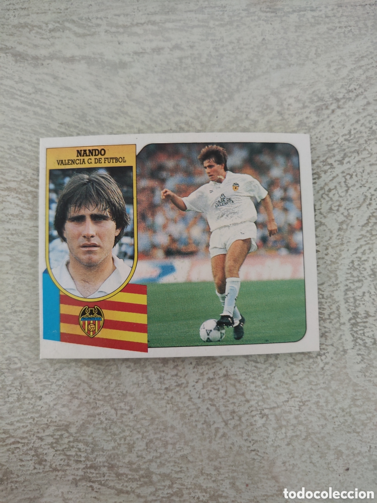 Fu&szlig;ball-Sticker: Este 91 92 despegado Valencia Nando