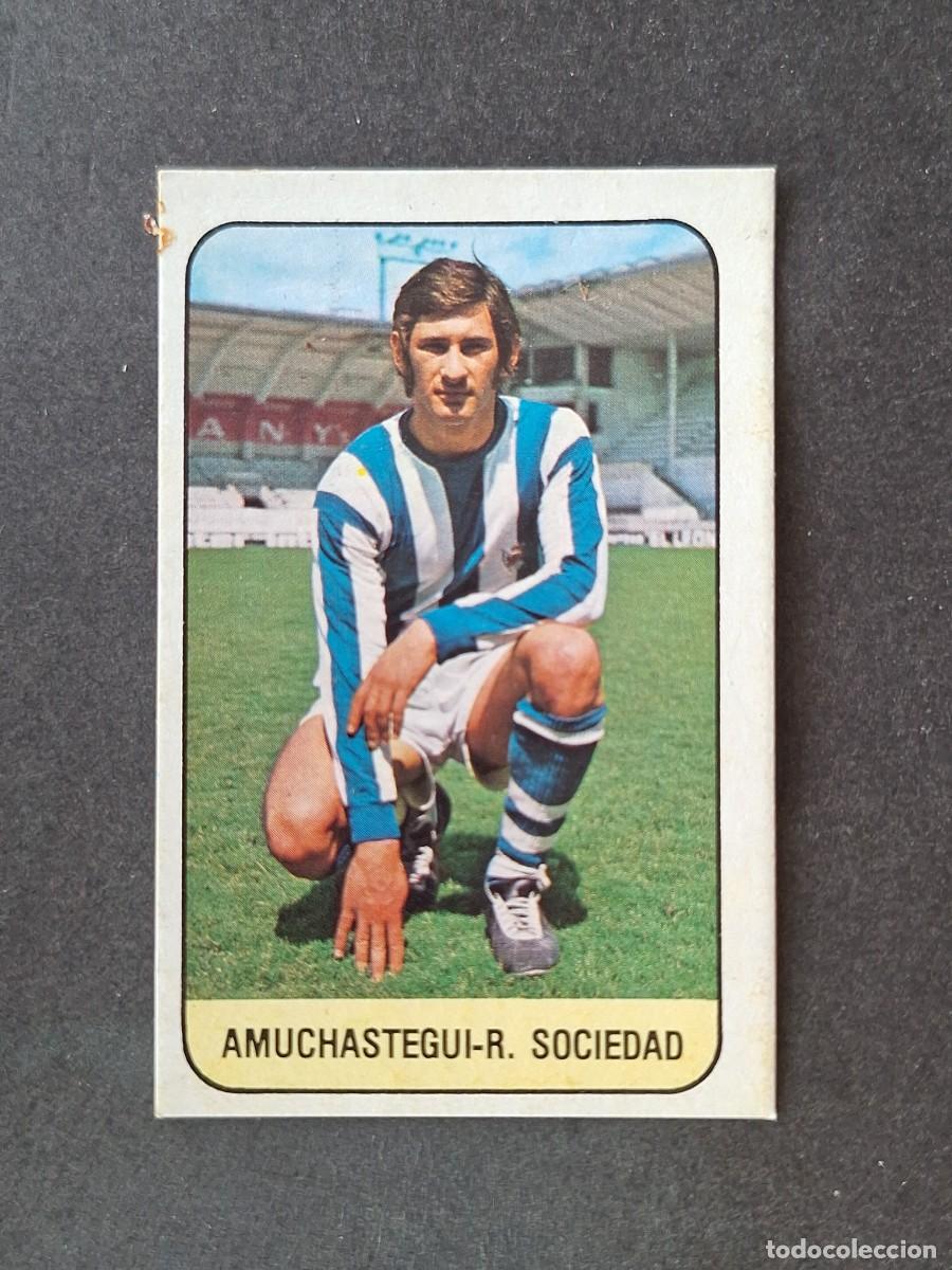 Cromos de f&uacute;tbol: L3 AMUCHASTEGUI REAL SOCIEDAD LIGA ESTE 1978 1979 78 79 DESPEGADO RECUPERADO