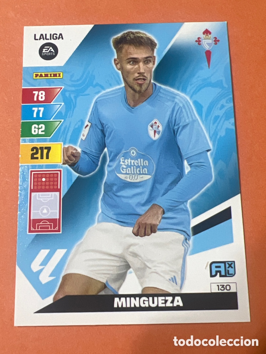 Cromos de f&uacute;tbol: E28. ADRENALYN 2023/2024 130 MINGUEZA CELTA