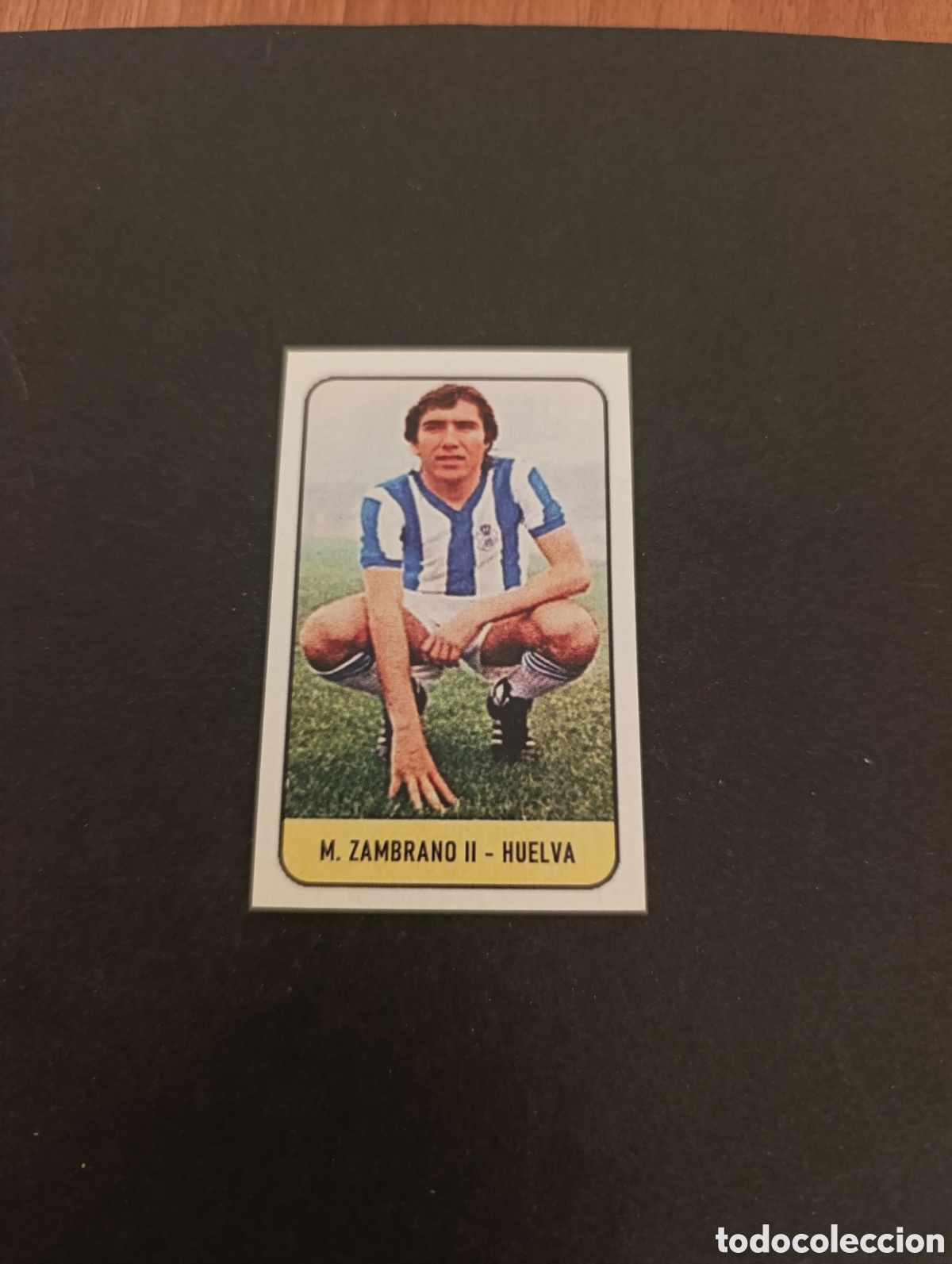 Football Stickers: Cromo Zambrano Recreativo de Huelva Liga Este 78 79, ampliaci&oacute;n de la colecci&oacute;n.