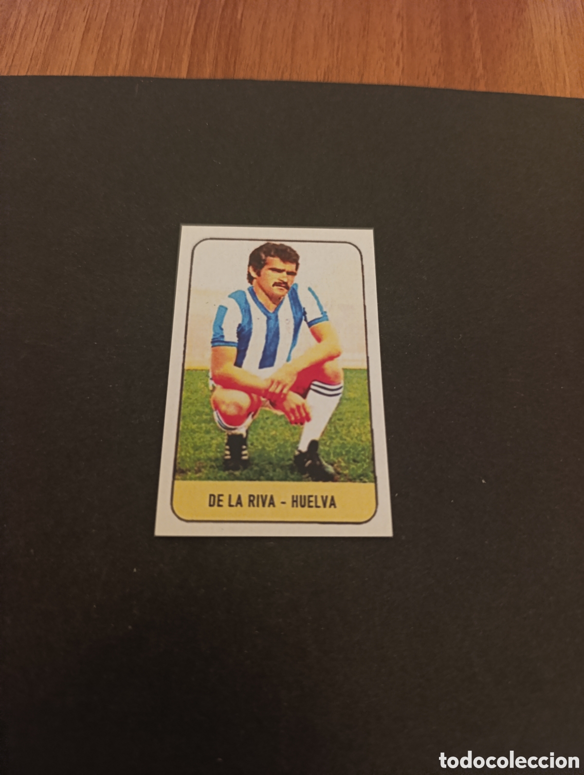 Figurine di Calcio: Cromo De La Riva Recreativo de Huelva Liga Este 78 79, ampliaci&oacute;n de la colecci&oacute;n.