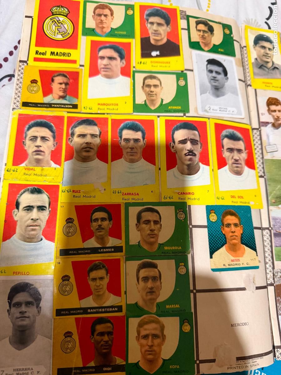 Cromos de f&uacute;tbol: Cromos Del Real Madrid a&ntilde;os 50/60