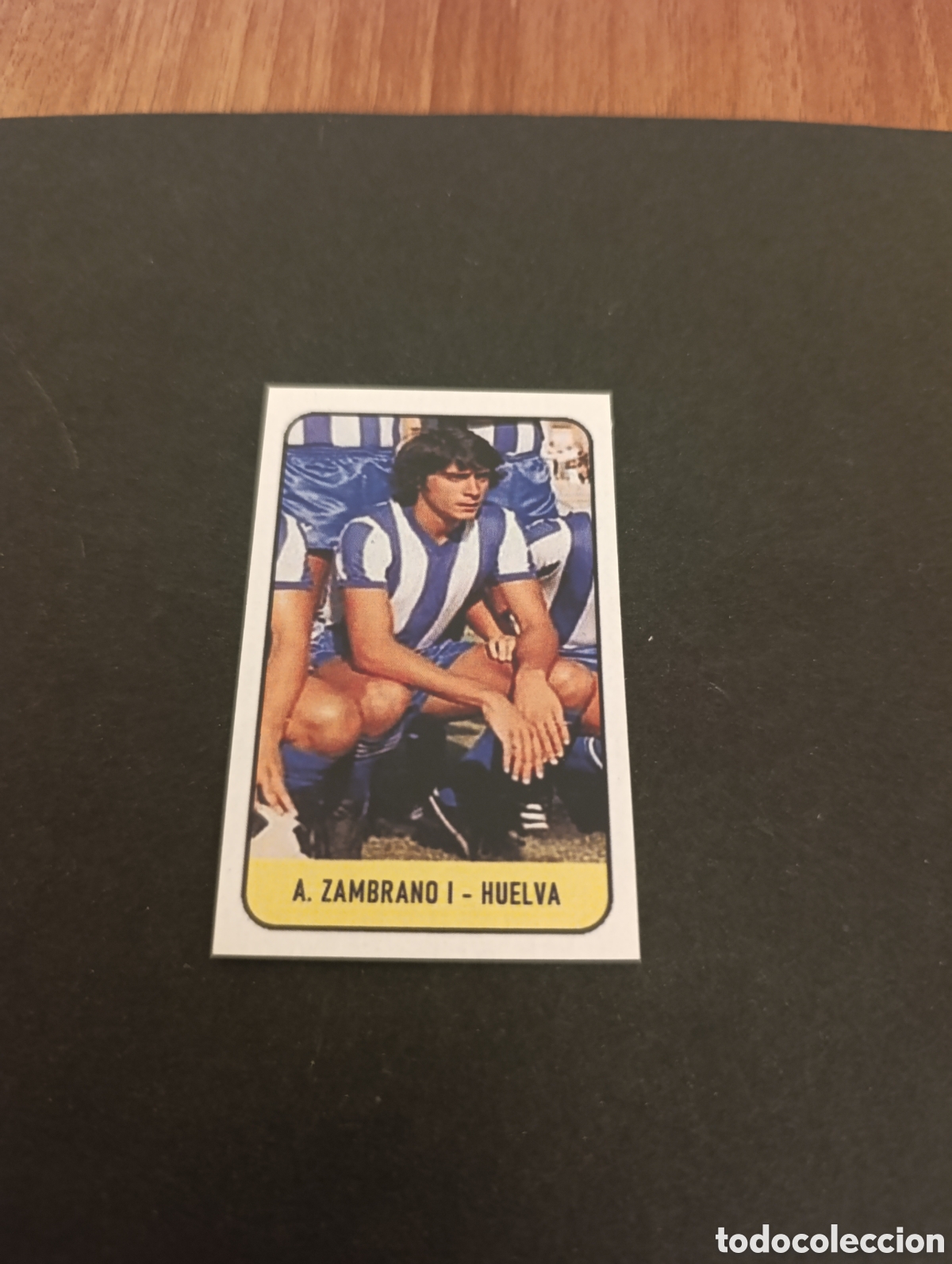 Cromos de f&uacute;tbol: Cromo Zambrano I Recreativo de Huelva Liga Este 78 79, ampliaci&oacute;n de la colecci&oacute;n.