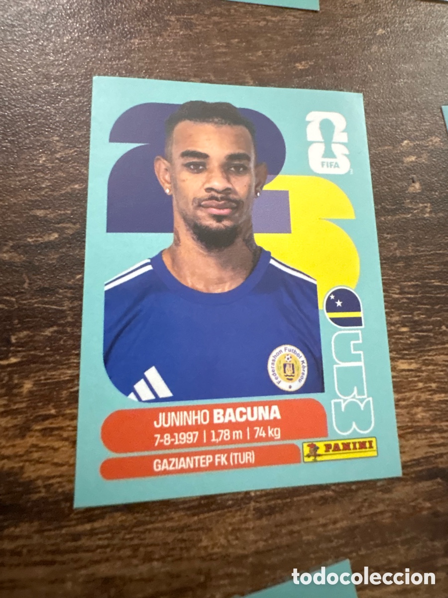 Cromos de f&uacute;tbol: LEANDRO BACUNA CURA&Ccedil;AO CUW 12 MUNDIAL F&Uacute;TBOL 2026 FIFA WORLD CUP PANINI SIN PEGAR PEDIDO M&Iacute;NIMO 3&euro;.