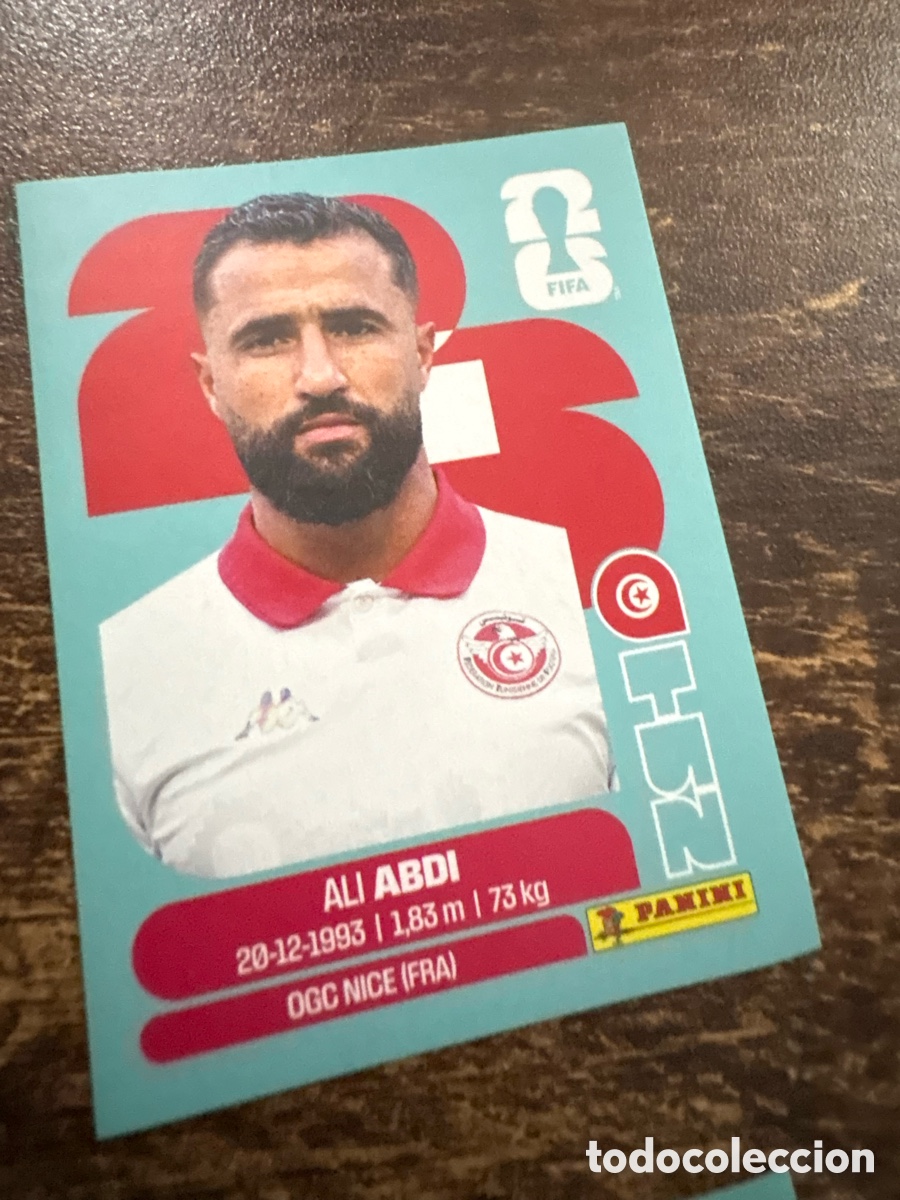 Cromos de f&uacute;tbol: CROMO DE F&Uacute;TBOL NUMERO TUN 7 ALI ABDI TUNEZ MUNDIAL 2026 MEXICO-EEUU-CANADA PANINI !