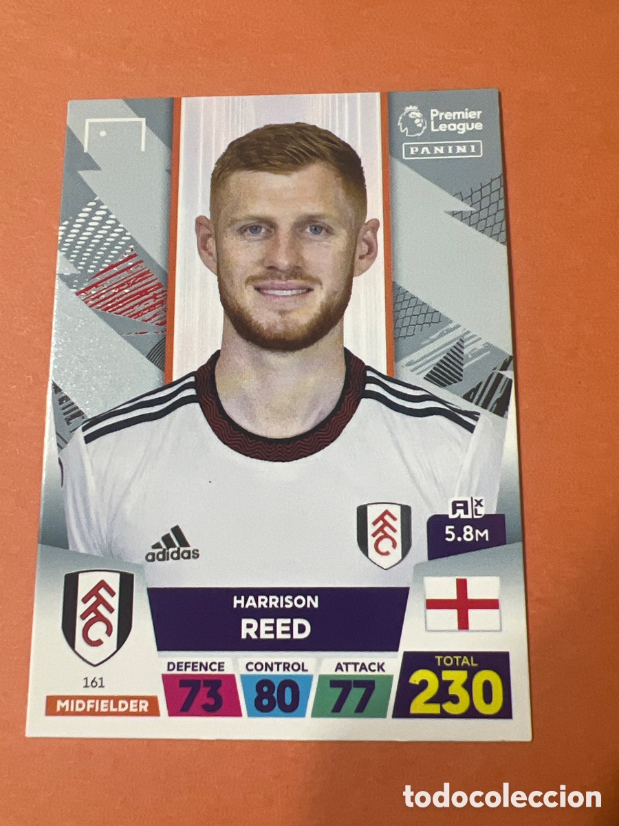 Cromos de f&uacute;tbol: E144. Tarjeta Panini Adrenalyn XL 2023 jugador base Harrison Reed #161 Fulham