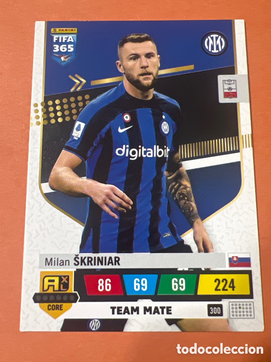 Cromos de f&uacute;tbol: E147. FIFA 365 2023 ADRENALYN XL MILAN SKRINIAR 300 ALB FIFA