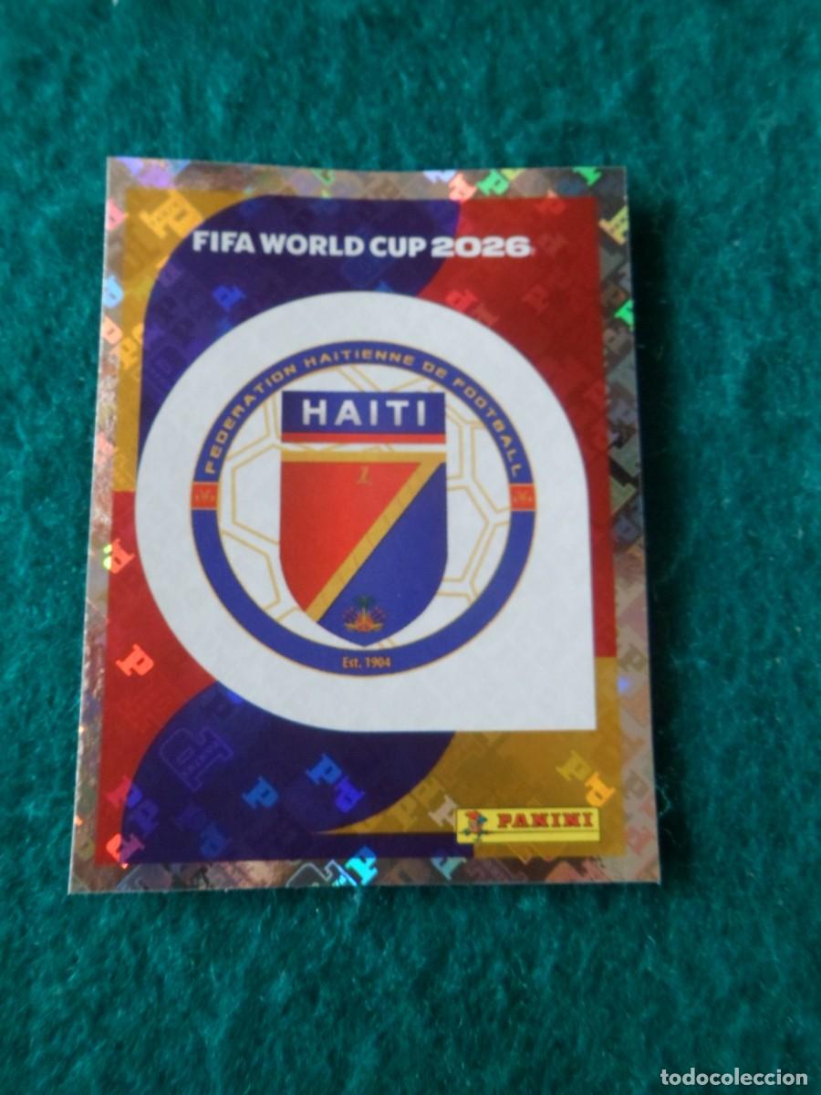 Cromos de f&uacute;tbol: CROMO FIFA WORLD CUP 2026. PANINI. LOGO HAITI. HAI 1