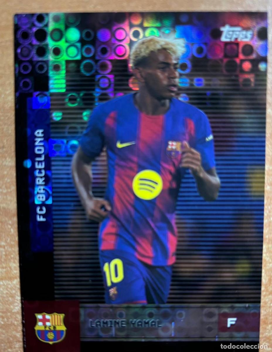 Cromos de f&uacute;tbol: TOPPS OFFICIAL CLUB PRODUCT 2025 LAMINE YAMAL (FC BARCELONA) PARALELA BRILLANTE C&Iacute;RCULOS