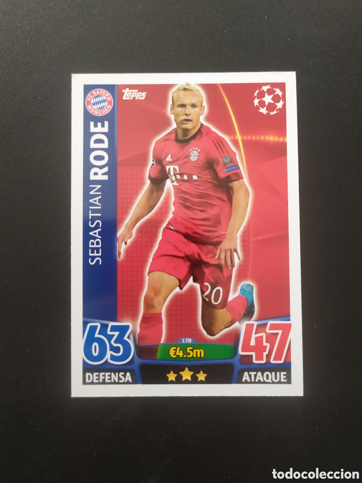 Cromos de f&uacute;tbol: UEFA Champions match attax topps 2015 2016 15 16 Rode n&deg; 170 Bayern Munich