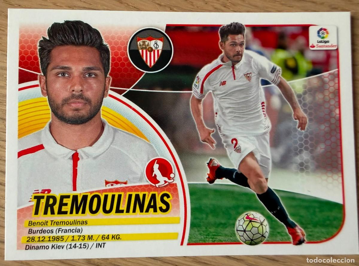 Cromos de f&uacute;tbol: 8A 8 A TREMOULINAS SEVILLA 16 17 2016 2017 LIGA SANTANDER COLECCIONES ESTE SIN PEGAR STICKER