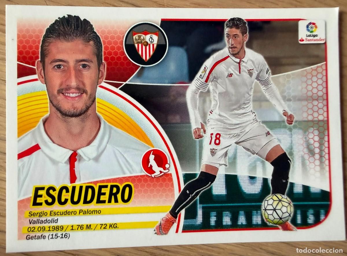 Cromos de f&uacute;tbol: 8B 8 B ESCUDERO SEVILLA 16 17 2016 2017 LIGA SANTANDER COLECCIONES ESTE SIN PEGAR STICKER