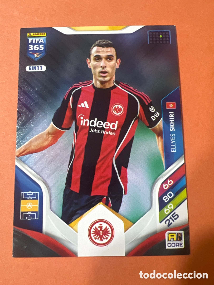 Cromos de f&uacute;tbol: E186. EIN11 ELLYES SKHIRI (EINTRACHT FRANKFURT) PANINI ADRENALYN XL FIFA 365 2026 26