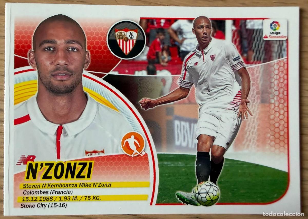 Cromos de f&uacute;tbol: 9 N&acute;ZONZI SEVILLA 16 17 2016 2017 LIGA SANTANDER COLECCIONES ESTE SIN PEGAR STICKER