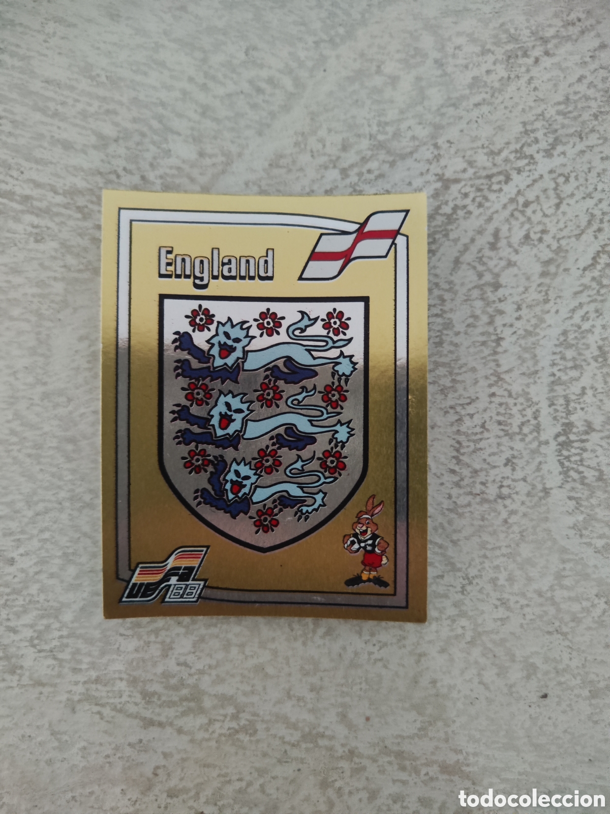 Cromos de Futebol: Panini euro 88 sin pegar 158 Inglaterra escudo