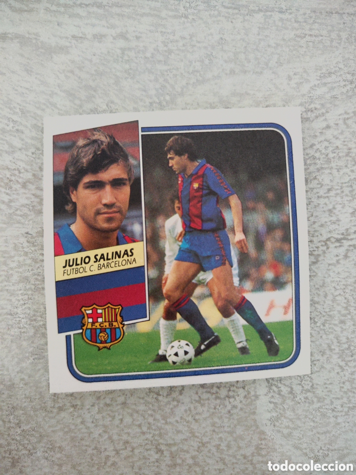 Fu&szlig;ball-Sticker: Este 89 90 sin pegar Barcelona Julio Salinas