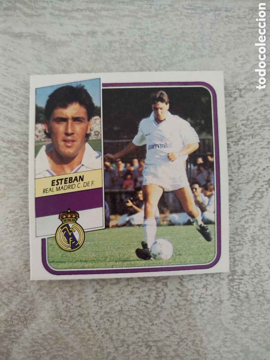 Fu&szlig;ball-Sticker: Este 89 90 sin pegar Real Madrid Esteban