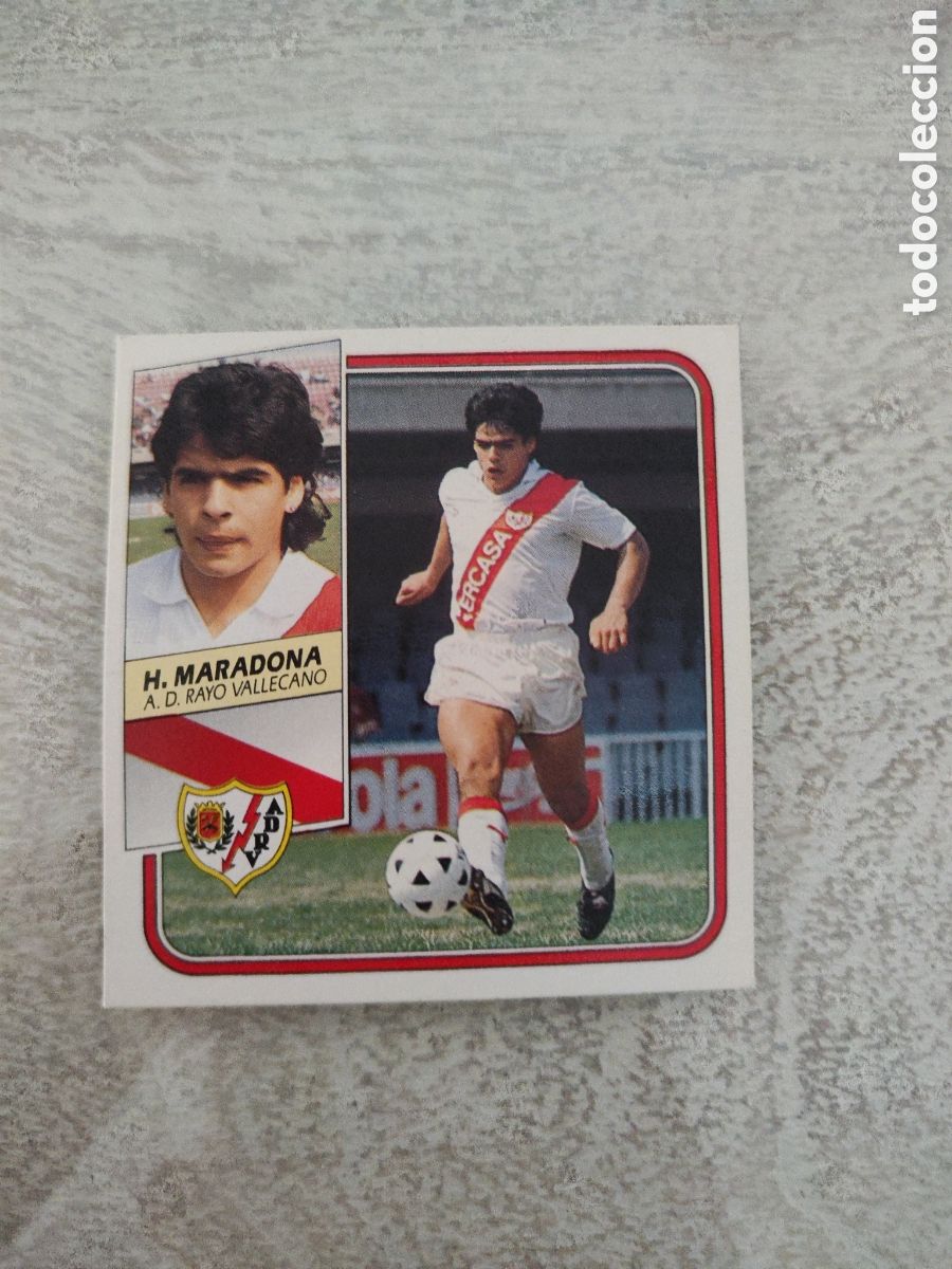Fu&szlig;ball-Sticker: Este 89 90 sin pegar Rayo Vallecano Hugo Maradona