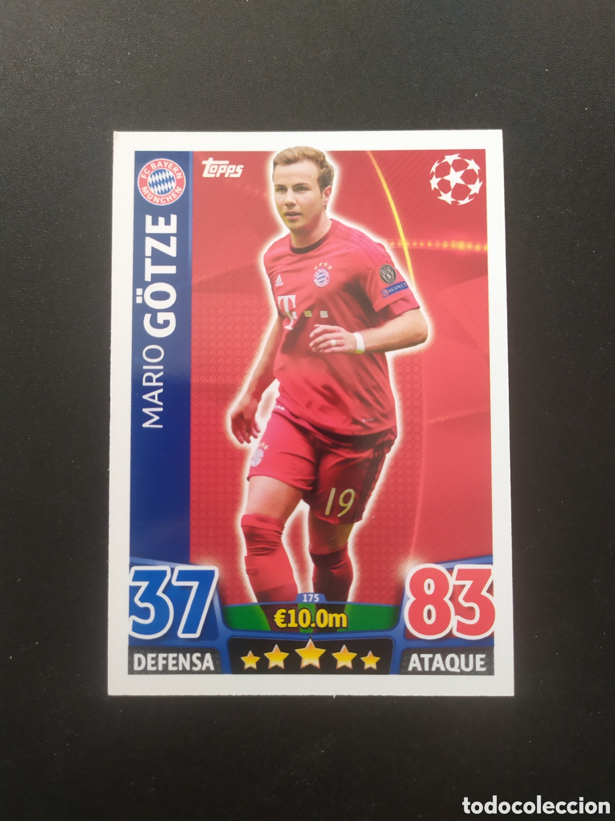 Cromos de f&uacute;tbol: UEFA Champions match attax topps 2015 2016 15 16 Gotze n&deg; 175 Bayern Munich
