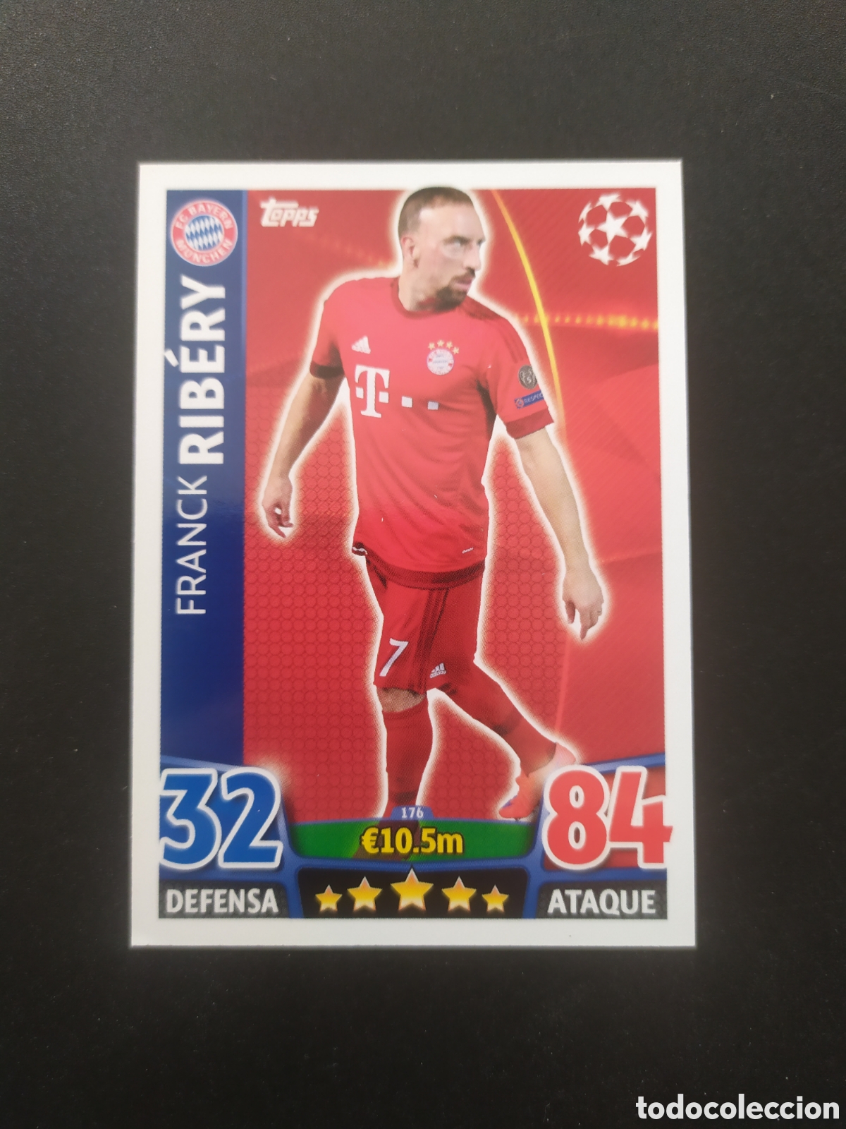 Cromos de f&uacute;tbol: UEFA Champions match attax topps 2015 2016 15 16 Ribery n&deg; 176 Bayern Munich