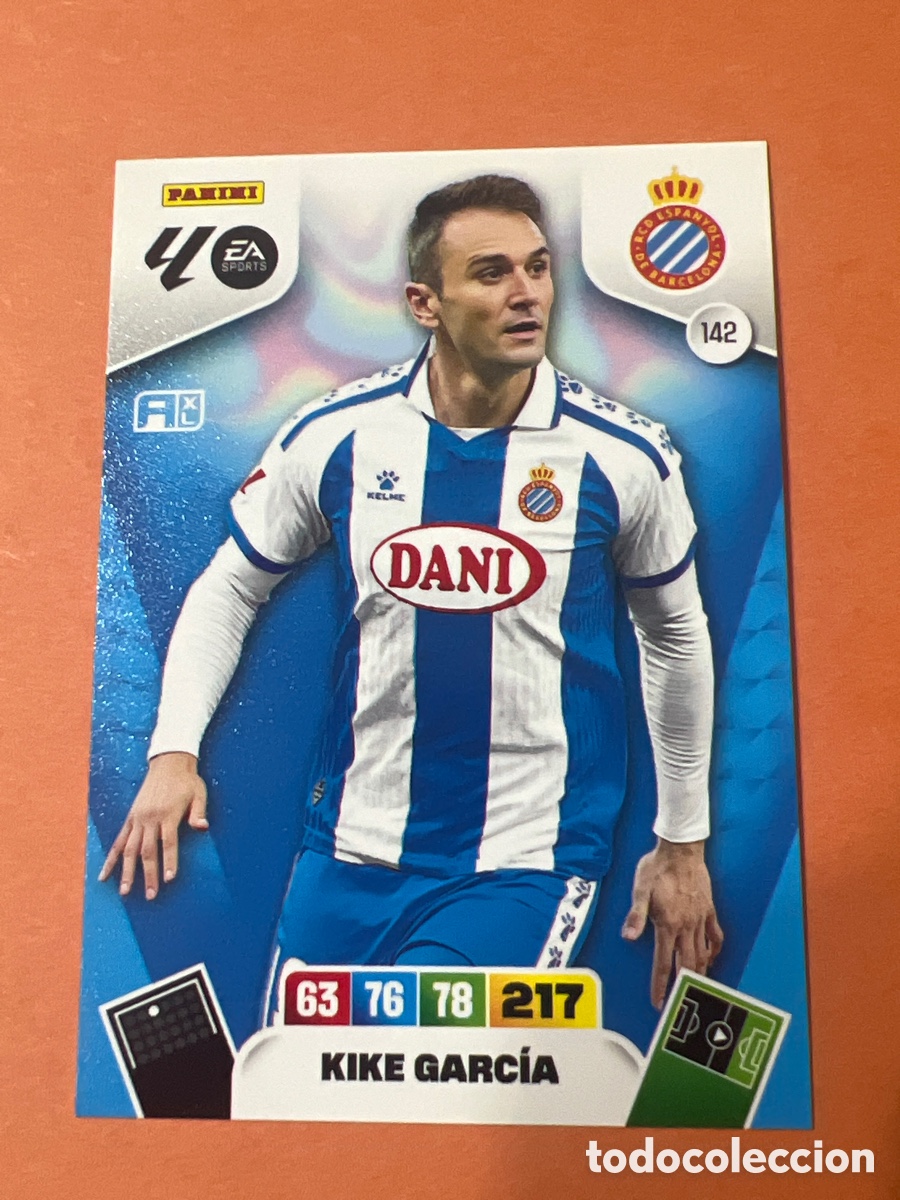 Cromos de f&uacute;tbol: E223. PANINI ADRENALYN - LIGA 2025-26 (25 - 26) - N&ordm; 142 - KIKE GARC&Iacute;A - ESPANYOL