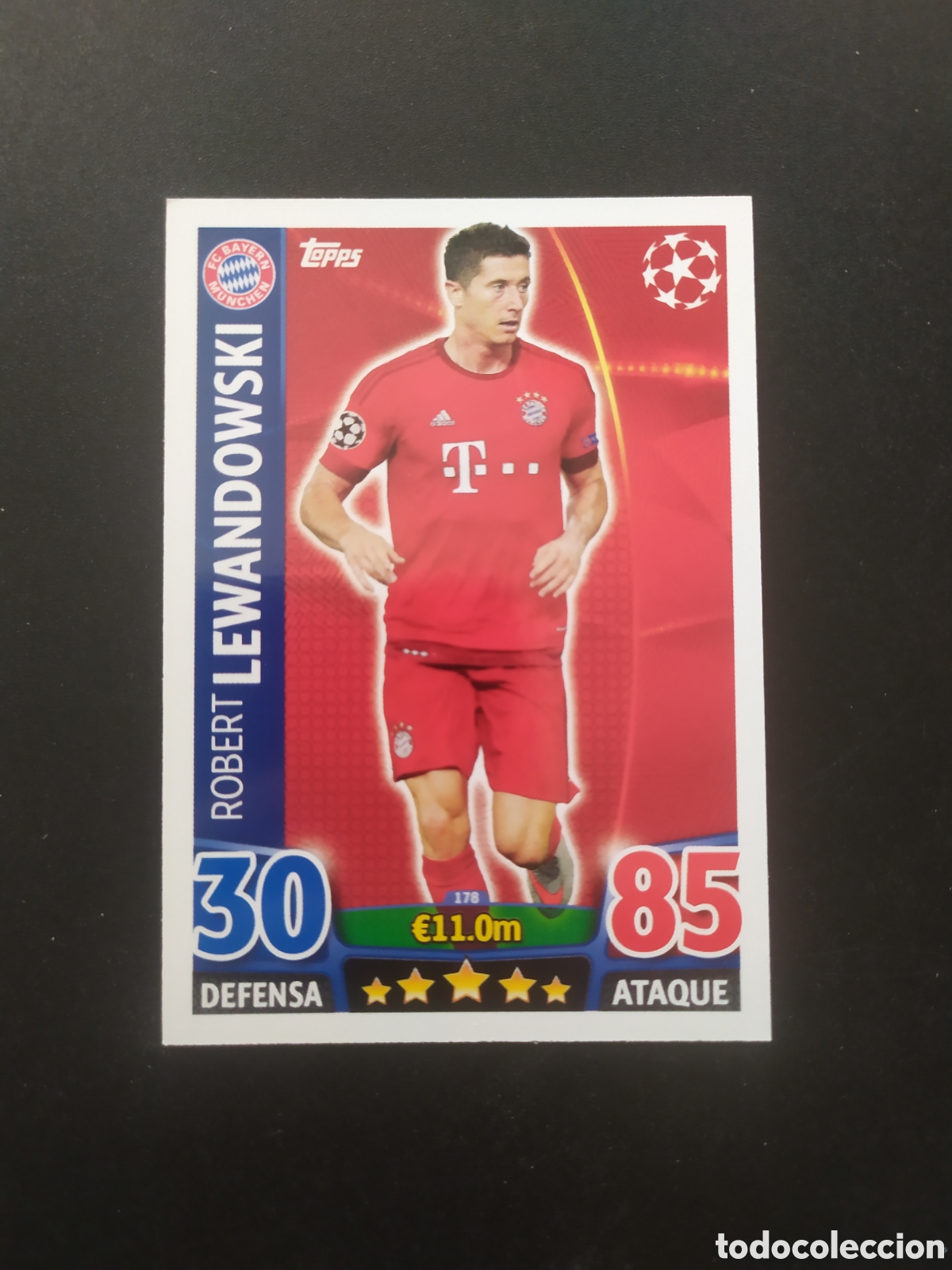 Cromos de f&uacute;tbol: UEFA Champions match attax topps 2015 2016 15 16 Lewandowski n&deg; 178 Bayern Munich